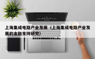 上海集成电路产业发展（上海集成电路产业发展的金融支持研究）